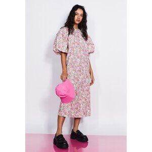H&M Pink Floral Midi Dress